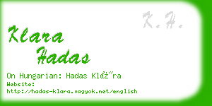 klara hadas business card